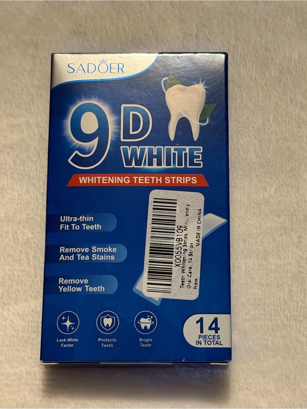 SADOER 9D Whitening Teeth Strips 14 Count NEW